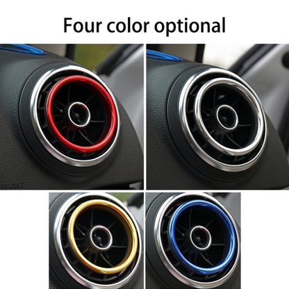 4 PCS Car Outlet Decorative Rings Aluminum Alloy Air Outlet Chrome Trim Ring Car Dashboard  Air Vents Cover Sticker Decoration for Audi A3, For Audi A3