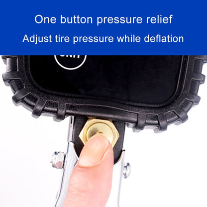 Car Multi-functional Digital LCD Display Tire Air Pressure Inflator Gauge Vehicle Tester Inflation Monitoring, Display Tire Air Pressure