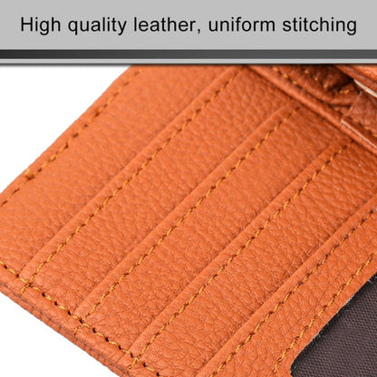 DERANFU 3 In 1 Lichee Texture Multi-function Car Hang Type Leather Towel Box with Card Slot & CD Slot