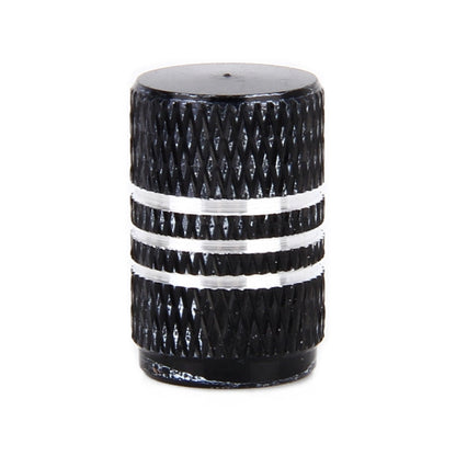 4PCS Metal Plated Circular Shape Universal Tire Valve Stem Cap With White Diamond, Circular Shape
