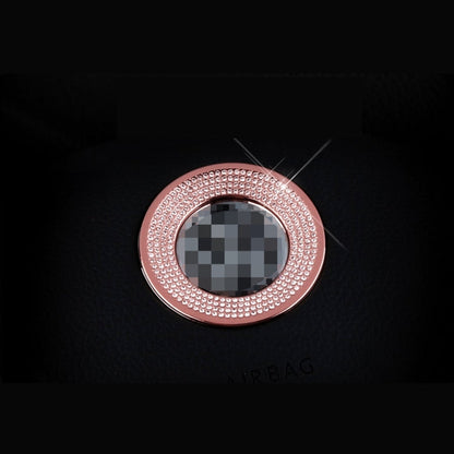 Car Aluminum Steering Wheel Decoration Ring with Diamonds For Volkswagen