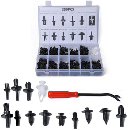 350 PCS Universal Car Retainer Clips Assortment Car Panel Trim Plastic Fasteners Rivet Clips Set, 350 PCS
