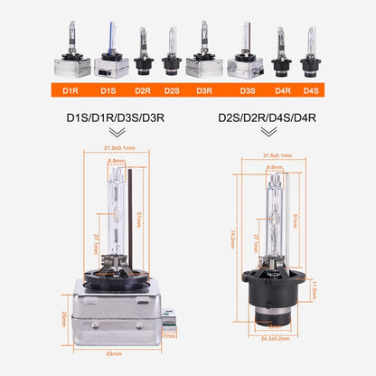 2 PCS D1S 35W 3800 LM 4300K HID Bulbs Xenon Lights Lamps, DC 12V, D1S