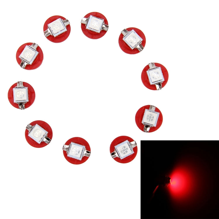 10 PCS 0.5W B8.5 Wedge Instrument Panel LED Light Dashboard Gauge Cluster Indicator Lamp Bulb, 0.5W B8.5
