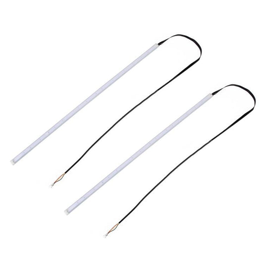 2 PCS 30cm DC12V 4.2W Ultra-thin Car Auto Double Colors Turn Lights / Running Lights, with LED SMD-2835 Lamp Beads (Turn Lights: Yellow Light; Running Lights: White Light), Turn Lights: Yellow Light; Running Lights: White Light
