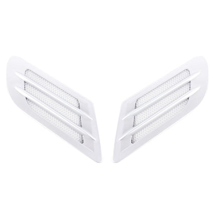 2 PCS Euro Style Metal Decorative Air Flow Intake Turbo Bonnet Hood Side Vent Grille Cover with Self-adhesive Sticker