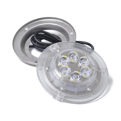 DC 10-30V 12W IP68 316 Stainless 6 LEDs Blue Light Underwater Light Boat High Power Bright for Marine / Yacht, 12W Blue Light