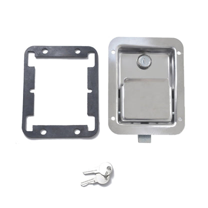 Stainless Steel Tool Box Lock Paddle Latch & Keys for Trailer / Yacht / Truck, A1217