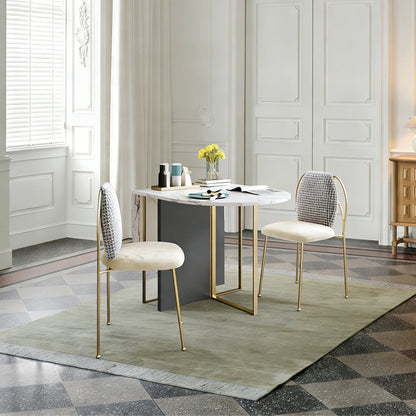 COSCO Modern Folding Dining Table, Green & Grey