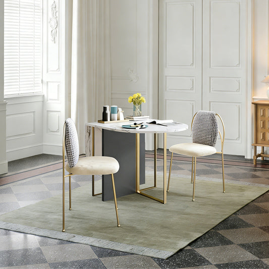 COSCO Modern Folding Dining Table, Green & Grey