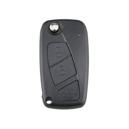 For FIAT Car Keys Replacement 3 Buttons Car Key Case with Side Battery Holder, Black, Blue