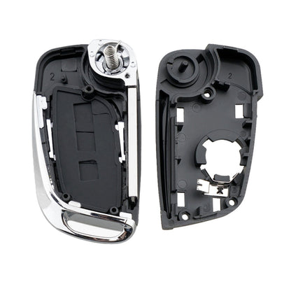 For PEUGEOT Car Keys Replacement 2 Buttons Car Key Case with Grooved and Holder, 2 Buttons with Grooved