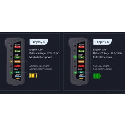 TIROL T16897 12V Auto Car Digital Battery Alternator Tester 6 LED Lights Display, TIROL T16897