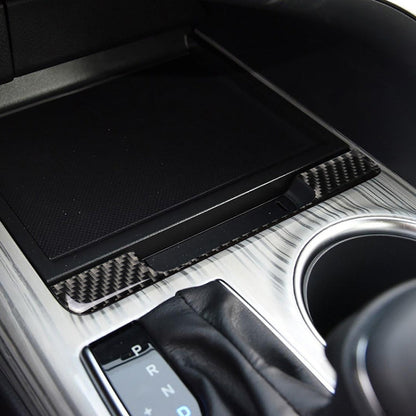 Car Carbon Fiber Storage Box Frame Decorative Sticker for Toyota Eighth Generation Camry 2018-2019, Storage Box Frame