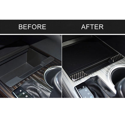 Car Carbon Fiber Storage Box Frame Decorative Sticker for Toyota Eighth Generation Camry 2018-2019, Storage Box Frame