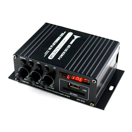 AK370 12V Household / Car Bluetooth HIFI Amplifier Audio with Remote Control , AK370