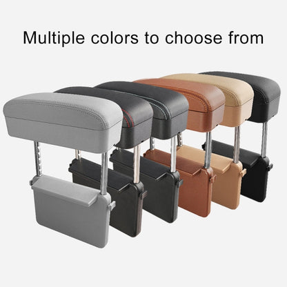 2 PCS Universal Car Wireless Qi Standard Charger PU Leather Wrapped Armrest Box Cushion Car Armrest Box Mat with Storage Box, 2pcs(Black White), 2pcs(Grey), 2pcs(Beige), 2pcs(Brown), 2pcs(Black Red)