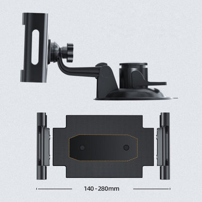 Car Dashboard Tablet Holder PVC Suction Cup Windshield Bracket + Tray, PVC Suction Cup + Tray