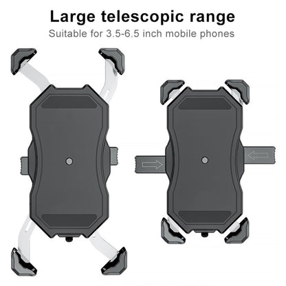 Motorcycle / Bicycle Semi-automatic Contraction Fixing Bracket Phone Holder, Phone Holder