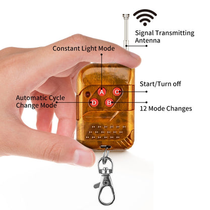 DC12V-24V / 18W 4 in 1 Front Grille Emergency Strobe Flash Warning Light Pickup 12LEDs Side Light Wireless Control 16 Modes