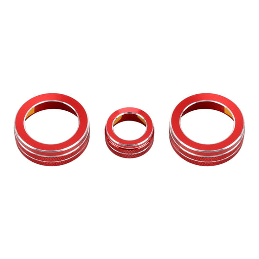 3 PCS Car Metal Air Conditioner Knob Case for Honda CR-V 2017, For Honda CR-V 2017 (Red), For Honda CR-V 2017 (Blue)