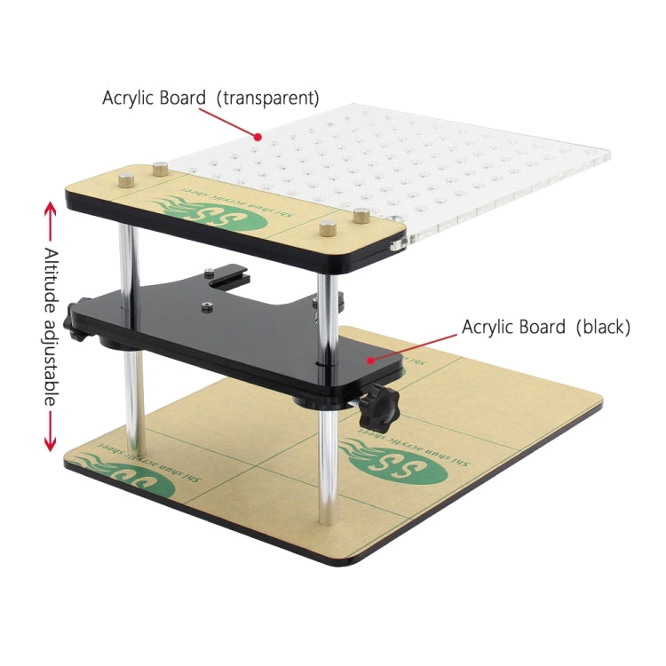 Car LED BDM Frame Holder BDM ECU Brush Test Stand with 4 Probe Pens, US Plug, BDM ECU Brush Test Stand