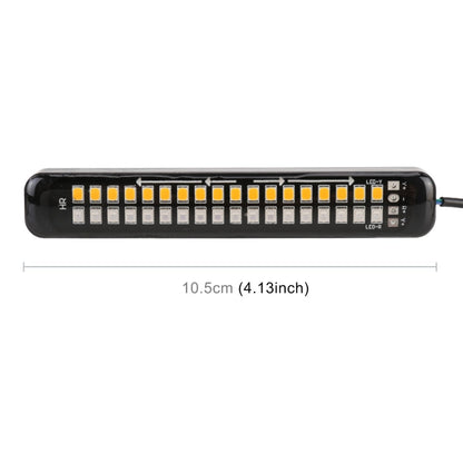 105mm DC12-24V / 1.6W Motorcycle LED Dynamic Blinker Side Lights Flowing Water Brake Lamp Turn Signal Light, Cable Length: 1m, 105mm