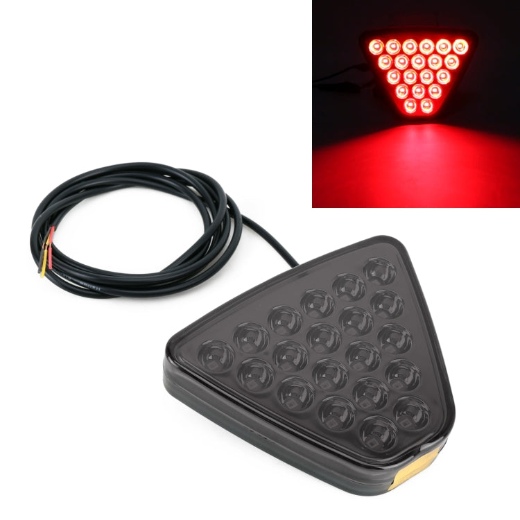 DC12V 1W Car Triangle Highlight Brake Lights Reversing Light with 20LEDs SMD-3528, Triangle (Transparent), Triangle (Black), Triangle (Red)