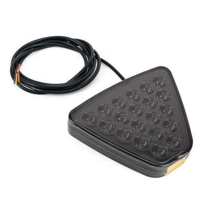 DC12V 1W Car Triangle Highlight Brake Lights Reversing Light with 20LEDs SMD-3528, Triangle (Black), Triangle (Red), Triangle (Transparent)