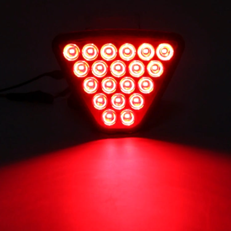 DC12V 1W Car Triangle Highlight Brake Lights Reversing Light with 20LEDs SMD-3528, Triangle (Transparent), Triangle (Black), Triangle (Red)