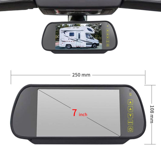 PZ475 Car Waterproof 170 Degree Brake Light View Camera + 7 inch Rearview Monitor for Volkswagen Crafter, PZ475 + 7 inch Rearview Monitor