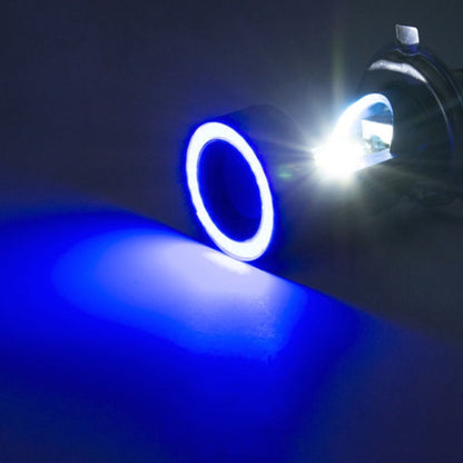 H4 DC12-80V / 20W / 6000K / 2000LM Motorcycle Headlight with Angel Eyes, H4 (Blue), H4 (Red)