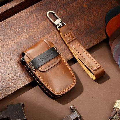 Hallmo Car Cowhide Leather Key Protective Cover Key Case for Toyota Corolla 2017 2-button, For Toyota Corolla 2017 2-button