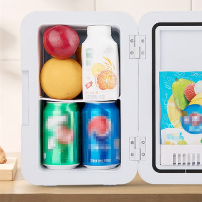 8L 37-48W Tempered Glass Panel Car / Home Mini Refrigerator US Plug, 8L US Plug(Gold), 8L US Plug(Silver)