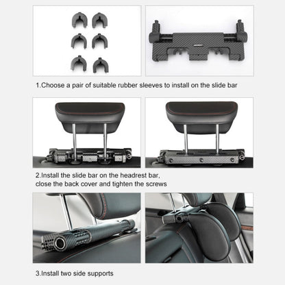 A03 Adjustable Car Auto U-shaped Memory Foam Neck Rest Cushion Seat Pillow, A03 (Brown), A03 (Red), A03 (Beige), A03 (Grey), A03 (Black)