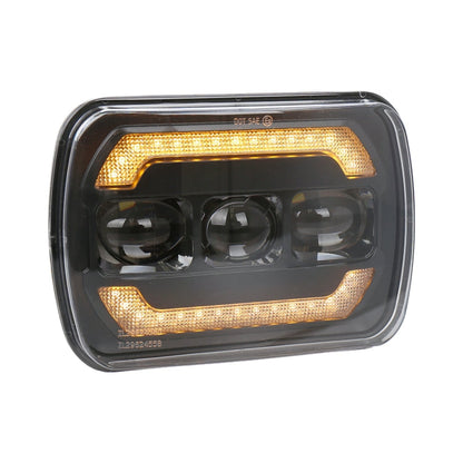 2073S 1 Pair 7 inch Car Square Headlight Work Light, 2073S