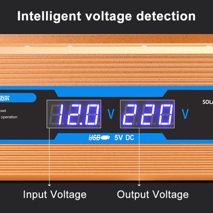 Carmaer 24V to 220V 2200W Car Multi-function Double Digital Display Inverter Household Power Converter, 24V to 220V 2200W