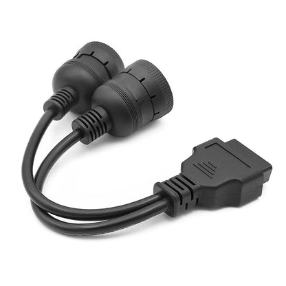 J1708 J1939 6Pin 9Pin to OBD2 16Pin Female Car Diagnostic Adapter Cable, 6Pin 9Pin to OBD2