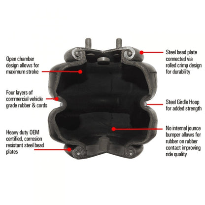 Car Airbag 1/2 inch NPT Single Port 2600LB Air Suspension Kit, Car Airbag 1/2 inch