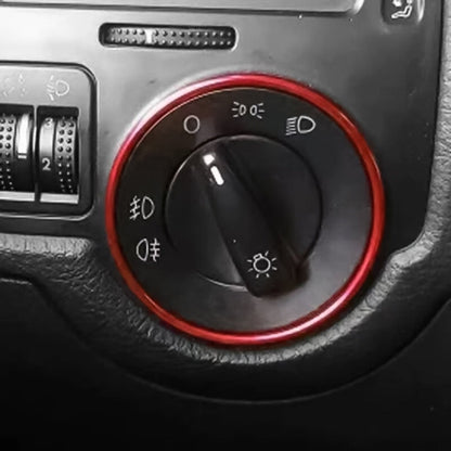 Car Headlight Switch Decorative Ring for Volkswagen Golf