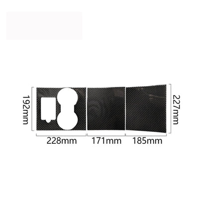3 PCS Carbon Fiber Car Central Control Decorative Sticker for Tesla Model 3, Central Control