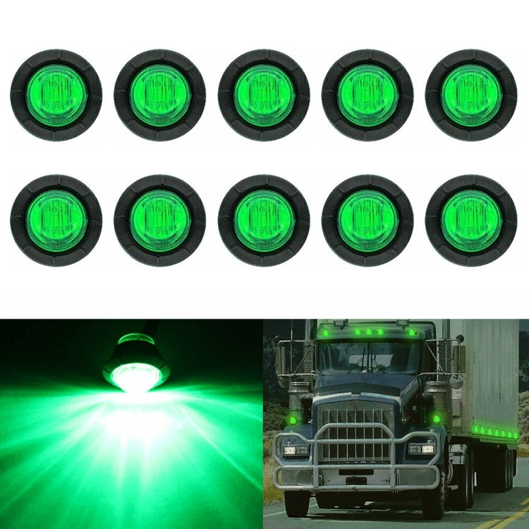 10 PCS MK-009 3/4 inch Car / Truck 3LEDs Side Marker Indicator Lights Bulb Lamp, MK-009(Red Light), MK-009(White Light), MK-009(Yellow Light), MK-009(Blue Light), MK-009(Green Light)