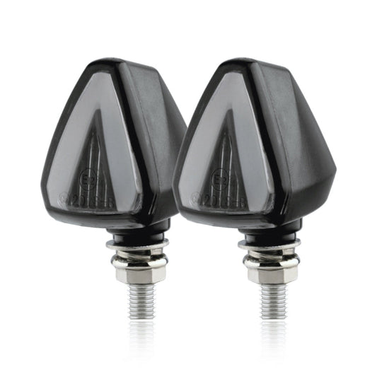 2 PCS KC018A Motorcycle Triangular V-shaped Two-color LED Brake Turn Signal Light, KC018A