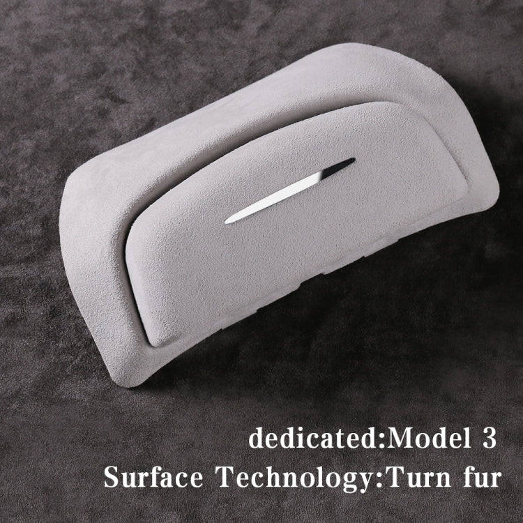 Car Suede Wrap Version Sunglasses Storage Box for Tesla Model 3 2019-2023, Suede Wrap Version for Tesla Model 3