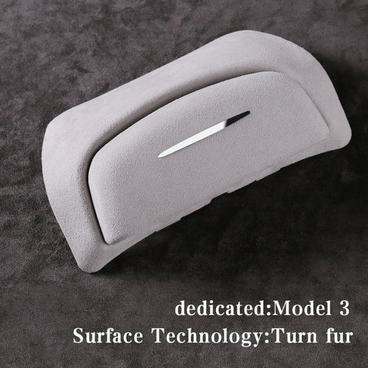 Car Suede Wrap Version Sunglasses Storage Box for Tesla Model 3 2019-2023, Suede Wrap Version for Tesla Model 3