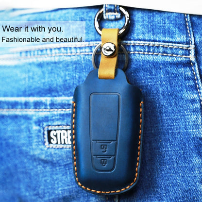 For Toyota Car Cowhide Leather Key Protective Cover Key Case, Two Keys Version, For Toyota,Two Keys Version, For Toyota, Two Keys Version