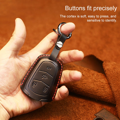 For Cadillac Car Cowhide Leather Key Protective Cover Key Case, Five Keys Version, For Cadillac, Five Keys Version, For Cadillac