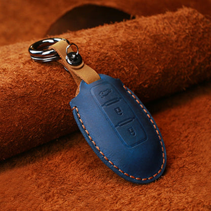 For Nissan Car Cowhide Leather Key Protective Cover Key Case, Three Keys Tailgate Version, For Nissan, Three Keys Tailgate Version