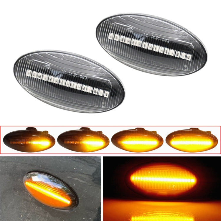 2pcs For Suzuki Grand Vitara JT 2005-2012 Car Dynamic LED Fender Side Light, For Suzuki Grand Vitara JT 2005-2012 (Transparent Black), For Suzuki Grand Vitara JT 2005-2012 (Transparent)