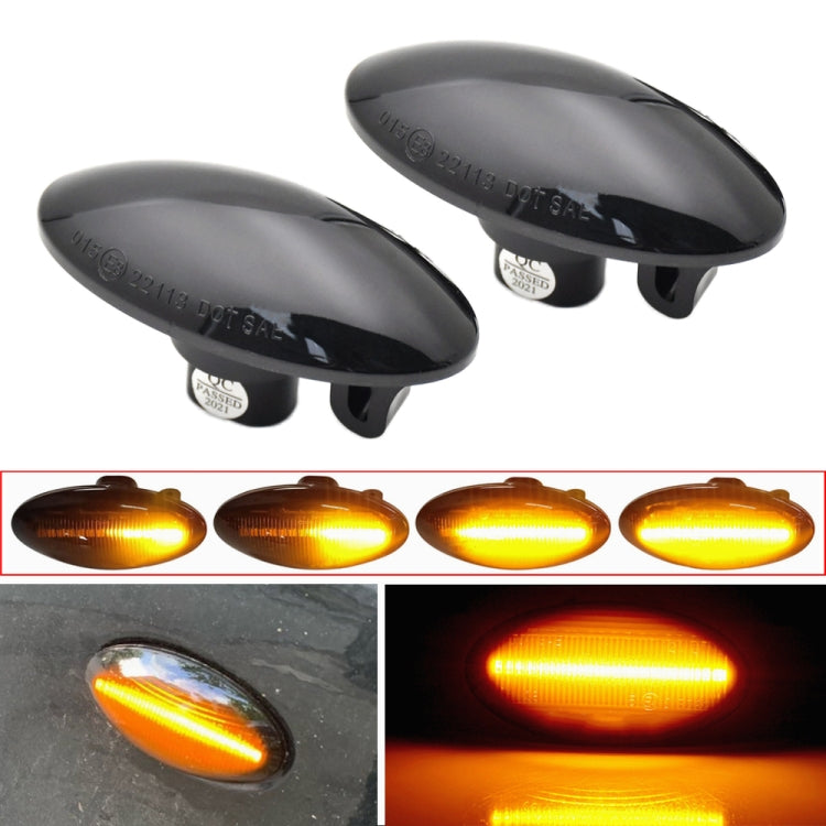 2pcs For Suzuki Grand Vitara JT 2005-2012 Car Dynamic LED Fender Side Light, For Suzuki Grand Vitara JT 2005-2012 (Transparent Black), For Suzuki Grand Vitara JT 2005-2012 (Transparent)